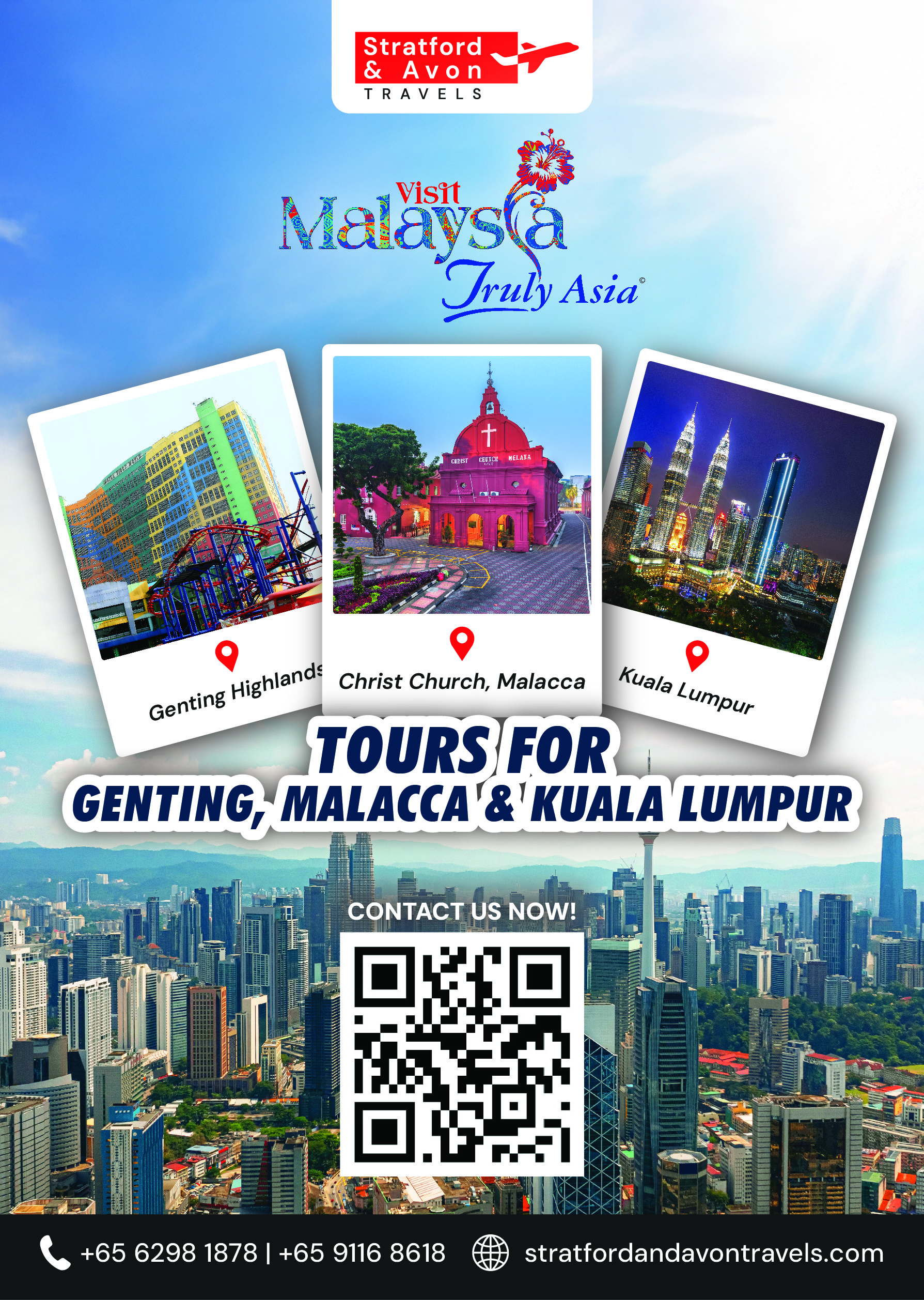 Stratford & Avon Travels - Malaysia Poster - A3